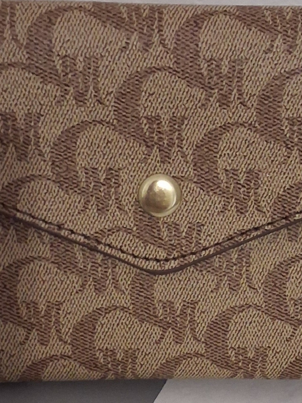 Brown Signature-Pattern Women's Wallet